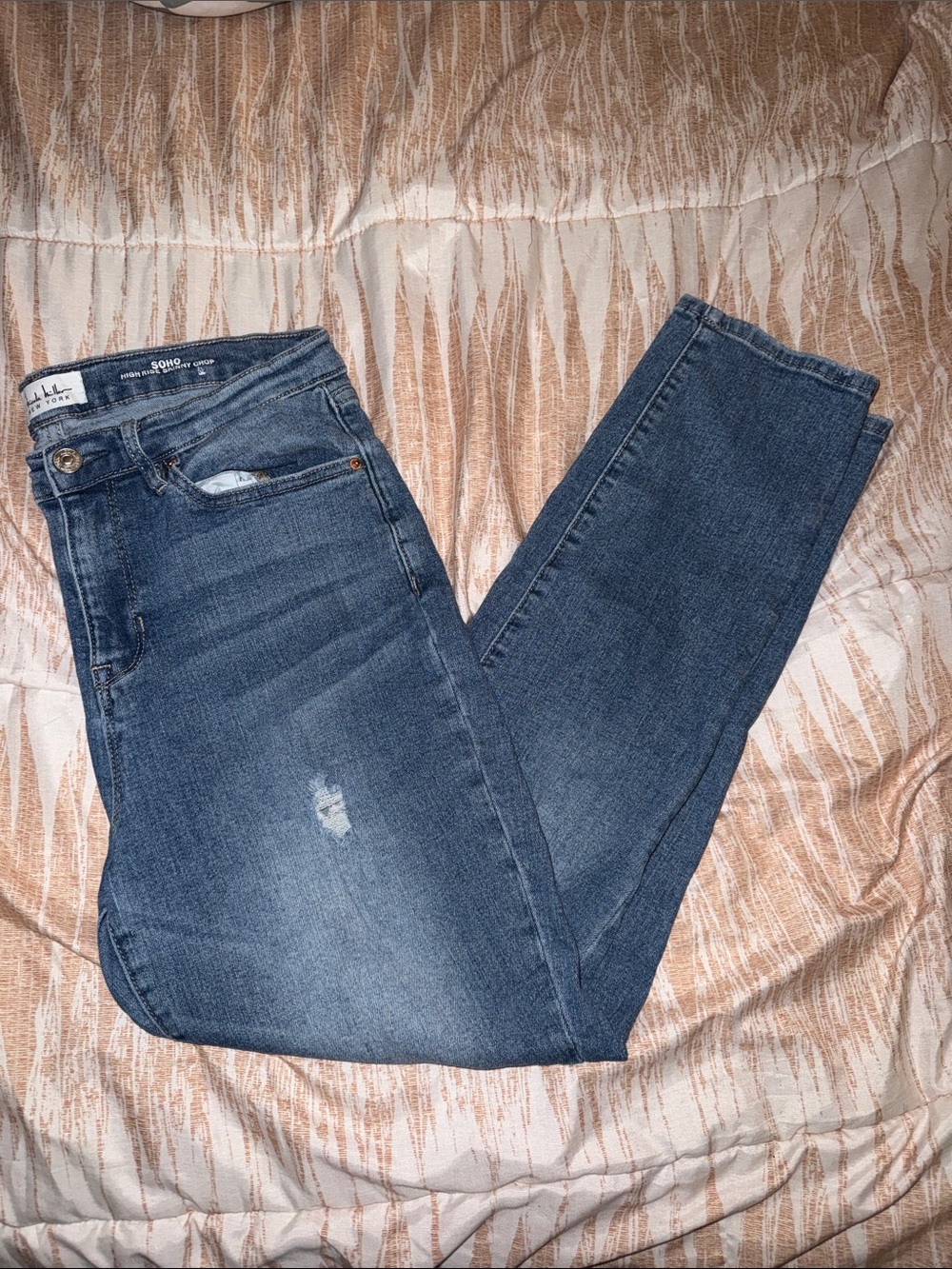 Women’s Skinny Jeans in Washed Blue - Unbranded